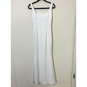Anthropologie BHLDN Katie May Lucy Dress White Size 4 wedding bridesmaid minimal